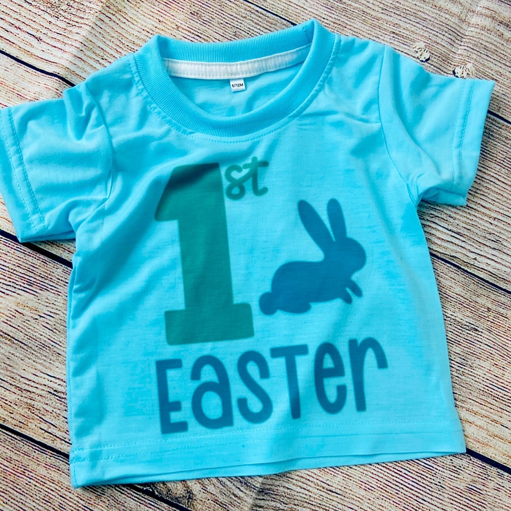 Baby boy 1st easter shirt